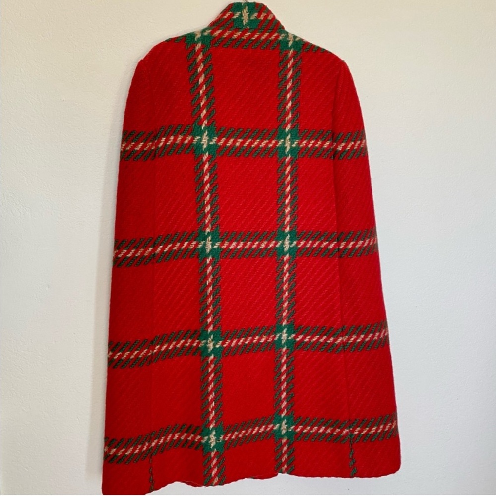 INSANE VINTAGE 1950'S PLAID WOOL CAPE - Picture 11 of 11